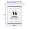 Avery Matte White Removable Rectangle Labels with Sure Feed Technology, Print-to-the-Edge, 1" x 3"